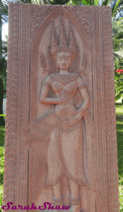 Wood Carved Apsara at Artisans d'Angkor