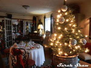 Victorian Bridal Suite decorated for Christmas