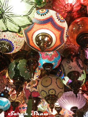 Mosaic of Colorful Lamps