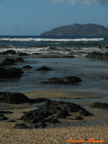 Tamarindo's beach at low tide
