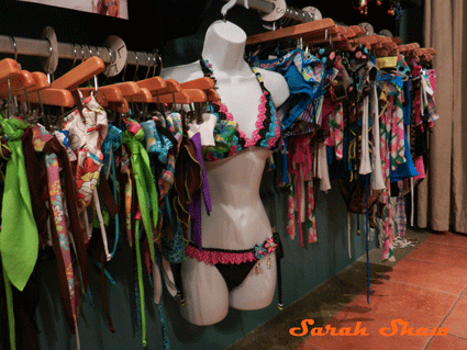 Miranda designs her own bikinis at Ciao Bella