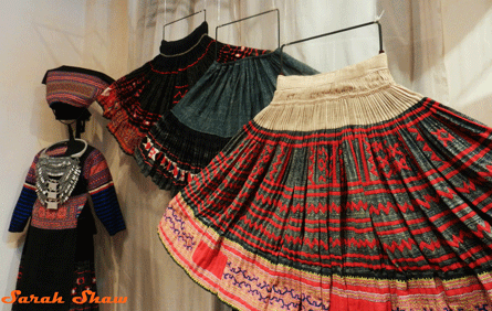 Hmong skirts in Luang Prabang
