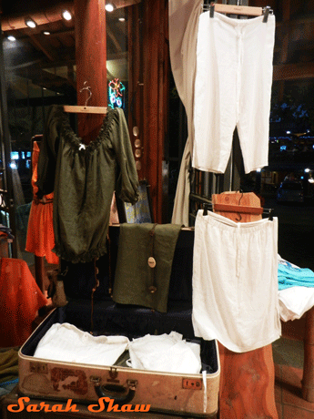 Linen shirts, skirts and pants at Sea Hag