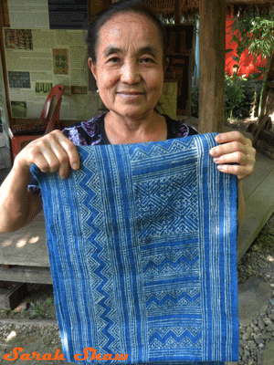 Hmong batik panel by Master Artist Mae Tao Zou Zong