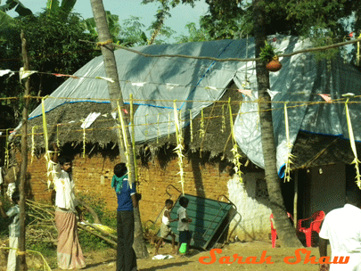 Pongal procession through a village