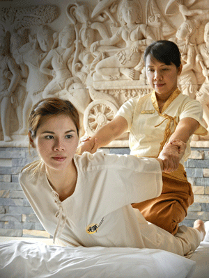 A traditional Thai massage in Bangkok