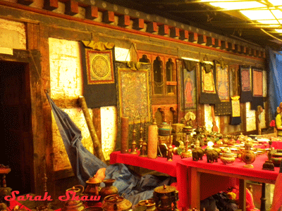 Vintage thangkas for sale in Bumthang