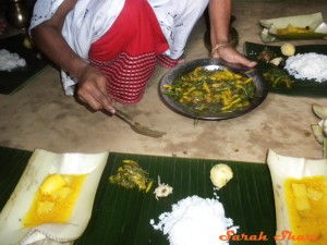 Traditional lunch in Assam