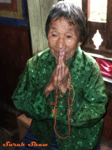 Bhutanese woman with Prayer Beads
