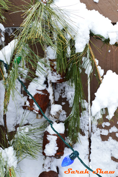 Garlands and temple bell decorations