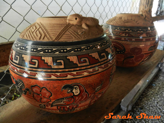 Elaborate pot in Guatil, Costa Rica