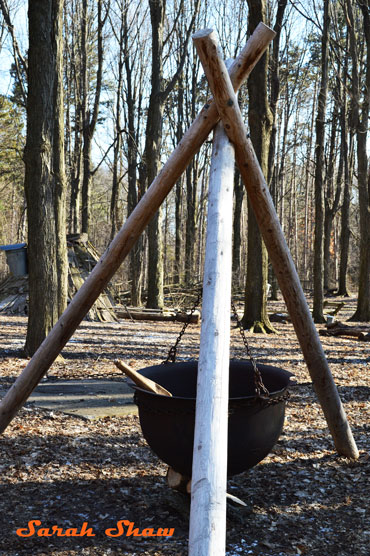 Cauldron for boiling maple sap into syrup