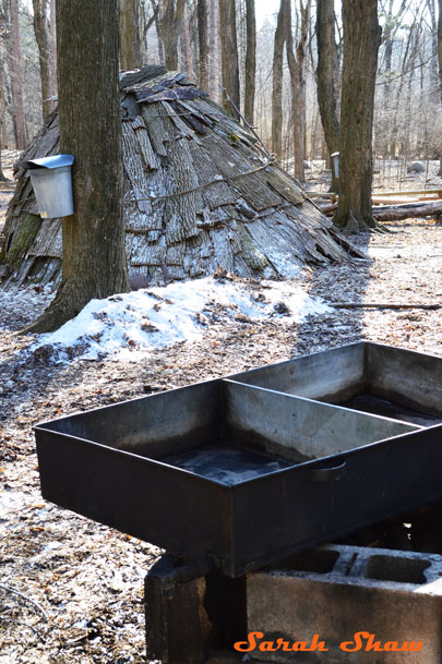 A pan used for boiling maple sap when making syrup
