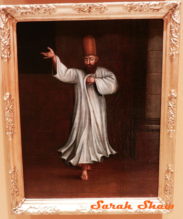 Dervish painting in the Pera Museum in Istanbul, Turkey