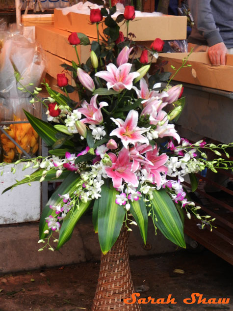 Bouquet for sale at the Hanoi Flower Market, Vietnam
