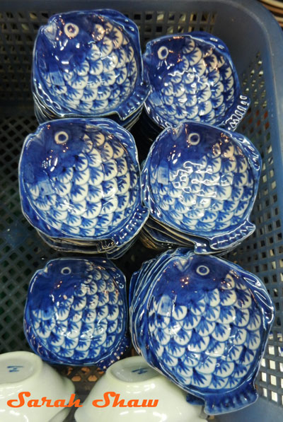 Fish sauce dishes from a stall at Bangkok's Chatuchak Weekend Market