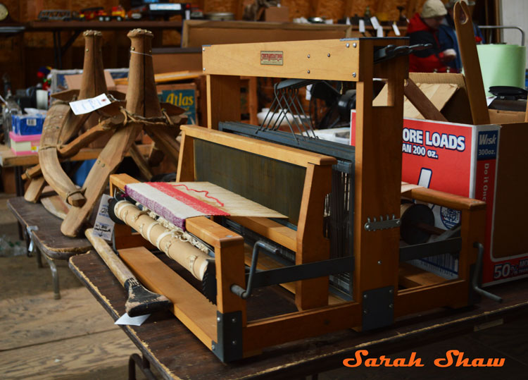 Table top loom purchased at the auction
