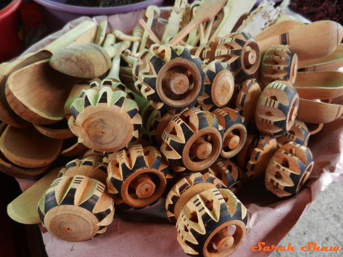 Molinillo for sale in the Morelos Market in Oaxaca, Mexico