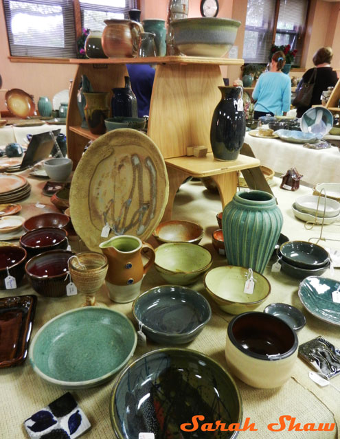 Pottery creations from the Greater Lansing Potters Guild sale