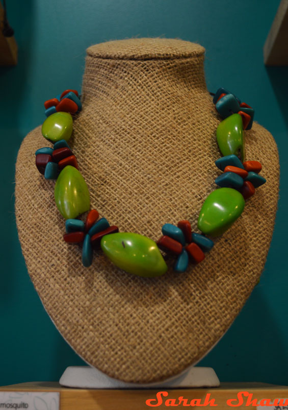 Colorful tagua bead necklace from Lady Mosquito