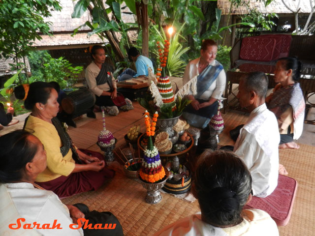 Ock Pop Tok arranged my baci ceremony in Luang Prabang, Laos
