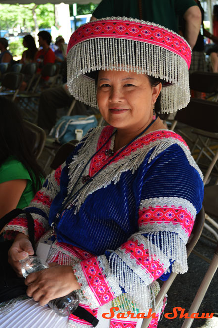 Hmong singer at Great Lakes Folk Festival