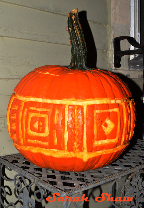 Batik designs on a Jack O Lantern