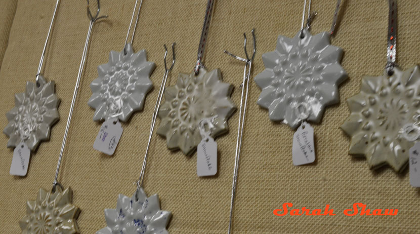 Ceramic Snowflake Ornaments