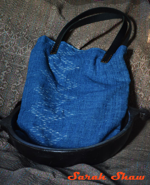 Ikat indigo totebag from Ikat and Me