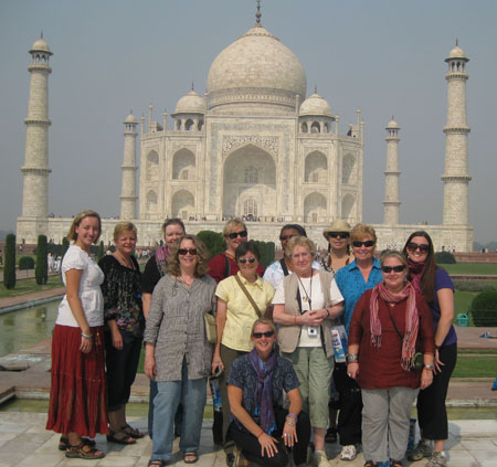 Women Tour Group at Taj Mahal