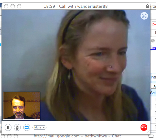 Beth and Jon on Skype