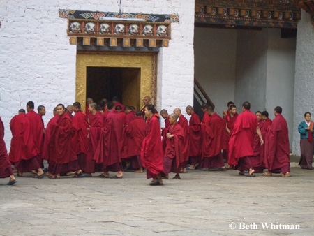 Monks in Punakha