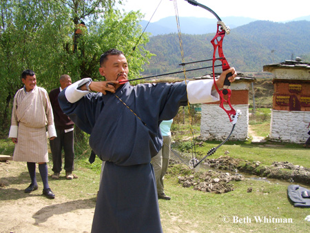 Tshering and Archery