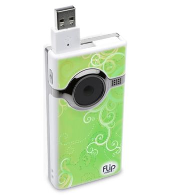 Green Flip Video Camera