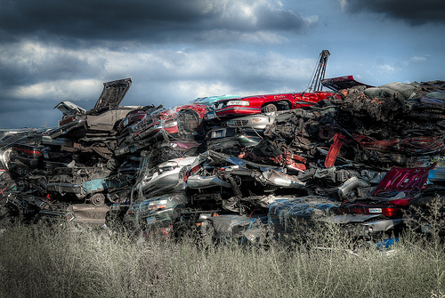 Cars in Junkyard