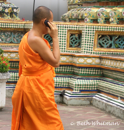 Monk with Cell Phone
