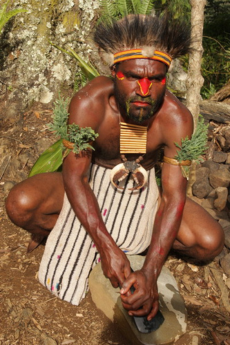 Papua New Guinea Tribal man