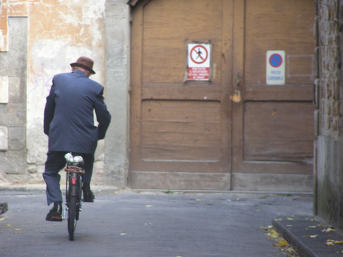 man on bicycle