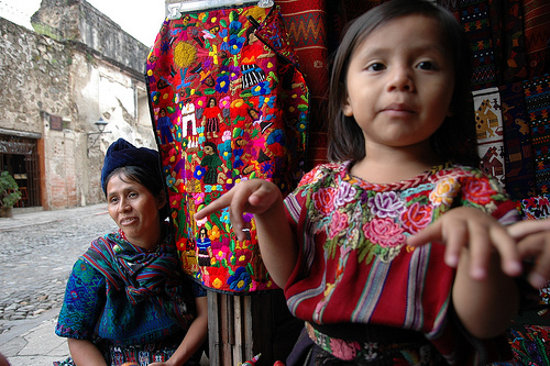 Guatemalan woman and girl