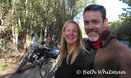 Beth Whitman with Jon and Bikes