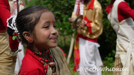 Girl dancer in Assam, India