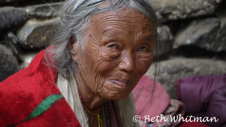 Eastern Bhutan Trek Old Brokpa Woman