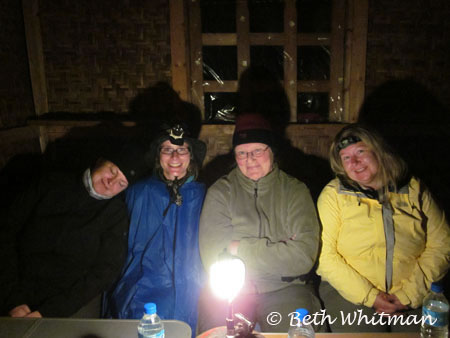 Eastern Bhutan trek - camp night 2 at dinner