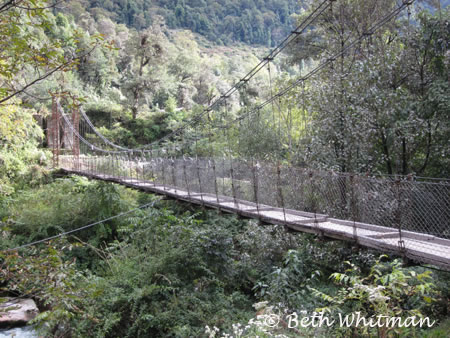 Eastern Bhutan Trek - suspension bridge