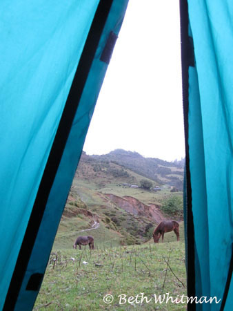 Tent view during Eastern Bhutan Trek