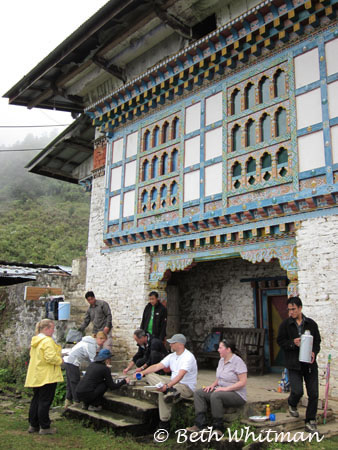 Lunch during trek in Eastern Bhutan