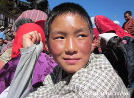 Boy at Festival in Bumthang Bhutan