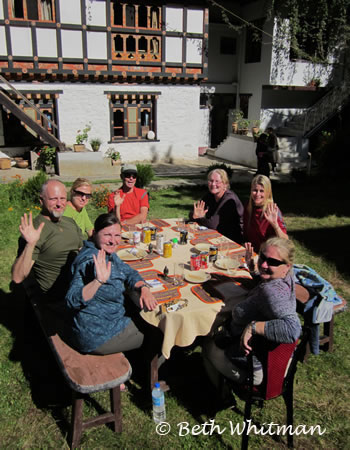 Bhutan Trek Group lunch