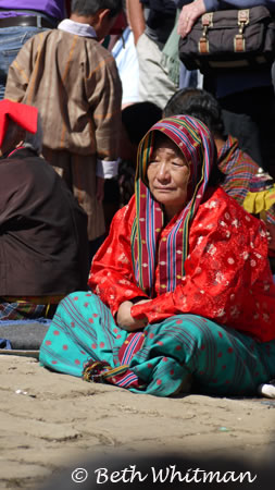 Woman at Tsechu in Bumthang