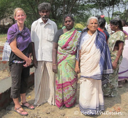 Family at building site for LAFTI home